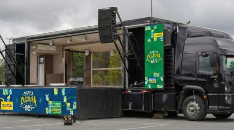 Carreta-palco rodará 3.500 quilômetros levando arte e cultura a 40 cidades do interior de Mato Grosso do Sul