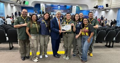 No Dia do Escoteiro, Vereador Veterinário Francisco homenageia Grupo Escoteiro Lobo Guará em Campo Grande