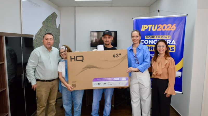 Primeira etapa do IPTU Premiado 2026 contempla seis contribuintes